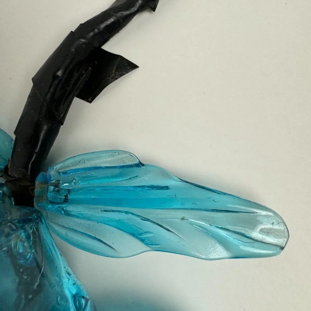 RARE Vintage ART Blue Glass 